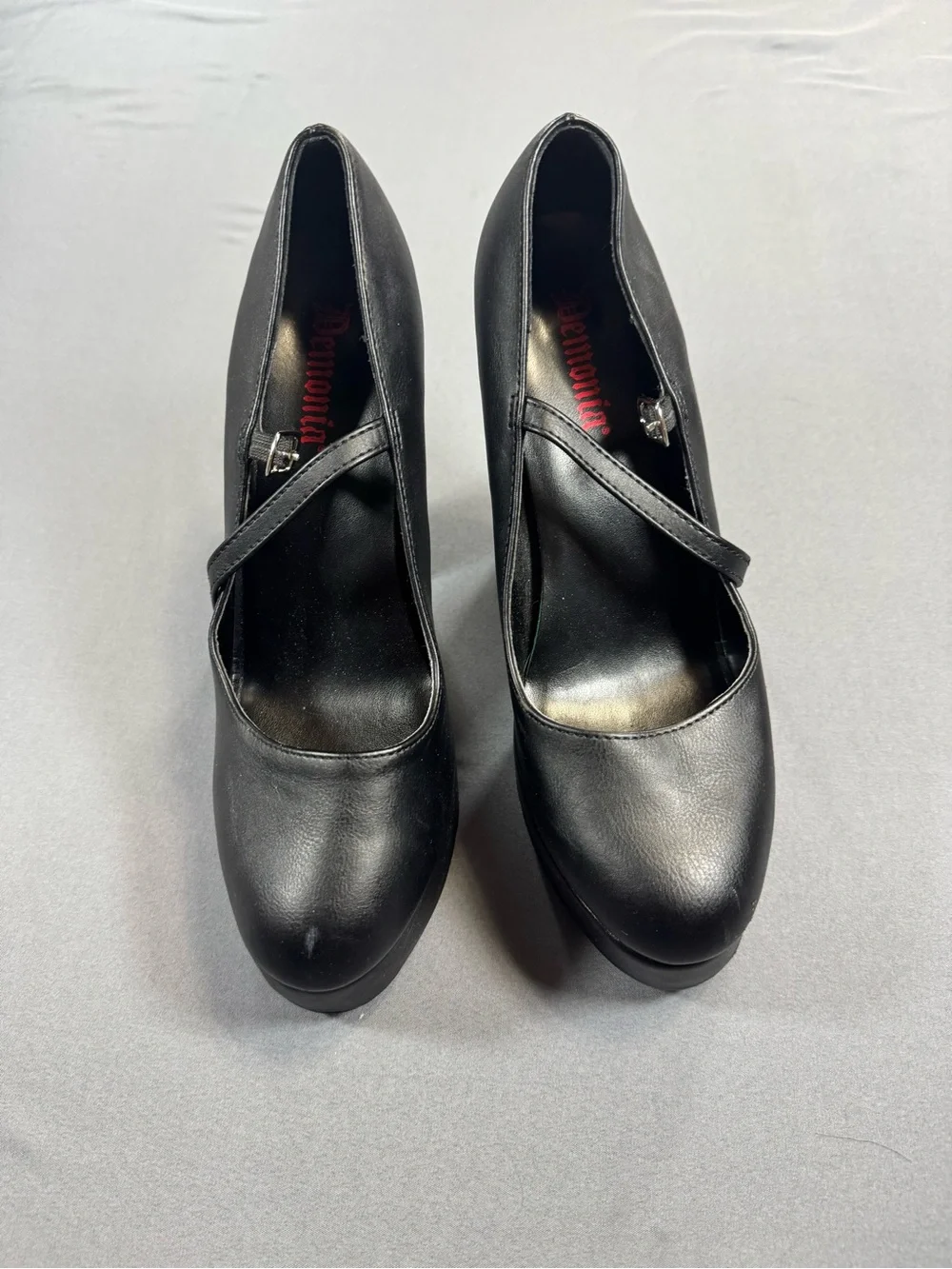 Demonia Black Platform Mary Jane Pumps